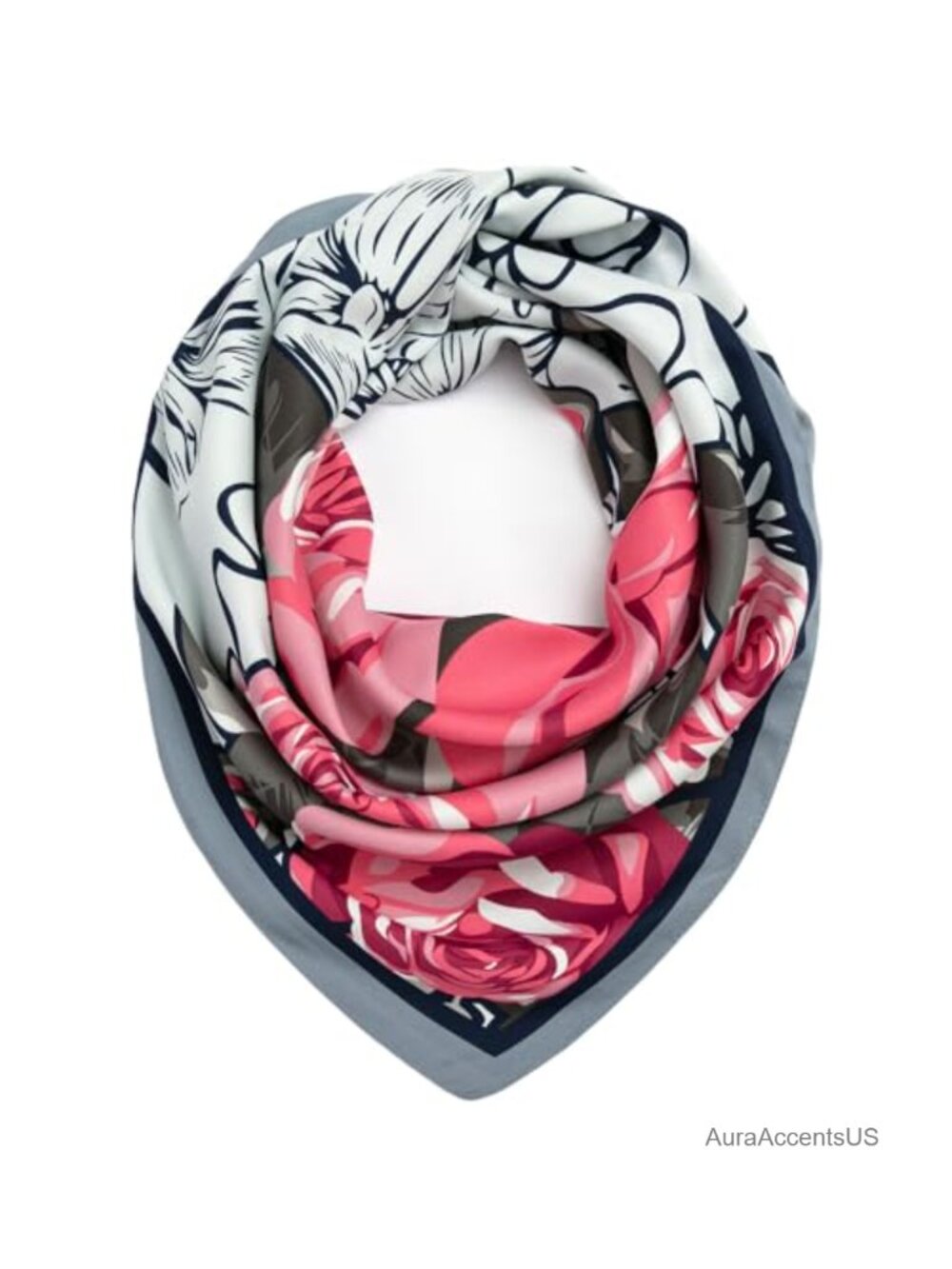 35" Silk Satin Scarf Large Square Hair Wrap Headscarf for Sleeping